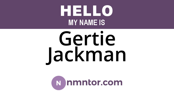 Gertie Jackman
