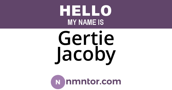 Gertie Jacoby