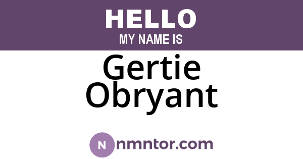 Gertie Obryant