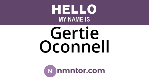 Gertie Oconnell