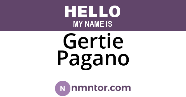 Gertie Pagano