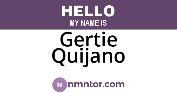 Gertie Quijano
