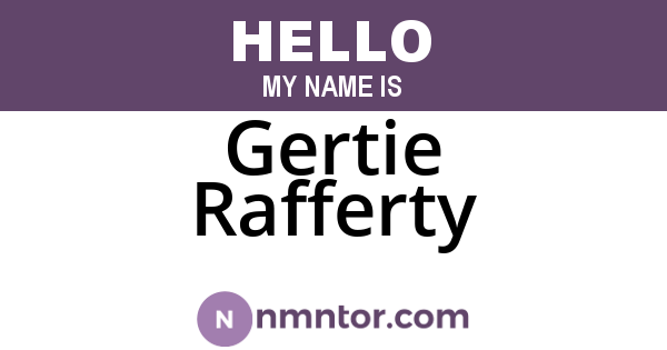 Gertie Rafferty