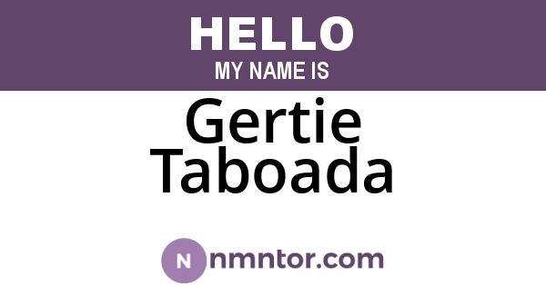 Gertie Taboada