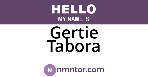 Gertie Tabora