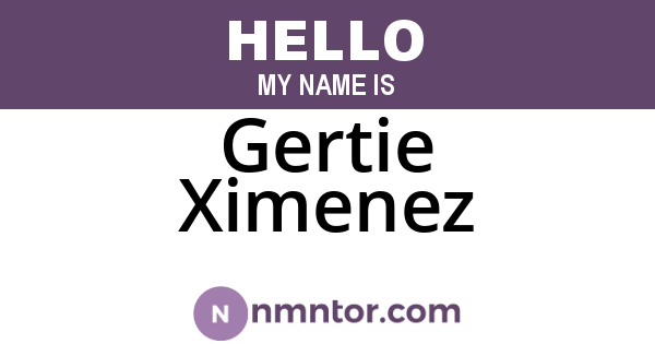 Gertie Ximenez