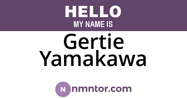 Gertie Yamakawa