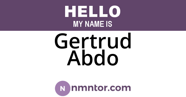 Gertrud Abdo