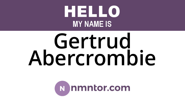 Gertrud Abercrombie