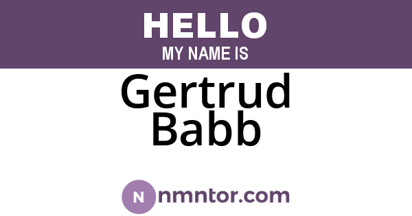 Gertrud Babb