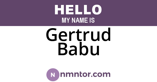 Gertrud Babu