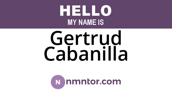 Gertrud Cabanilla