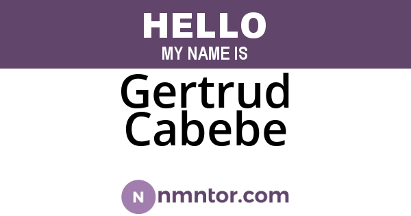 Gertrud Cabebe