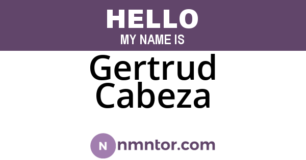 Gertrud Cabeza