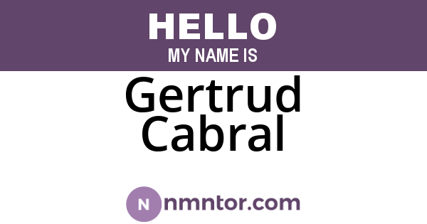 Gertrud Cabral