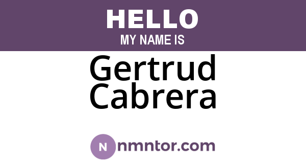 Gertrud Cabrera