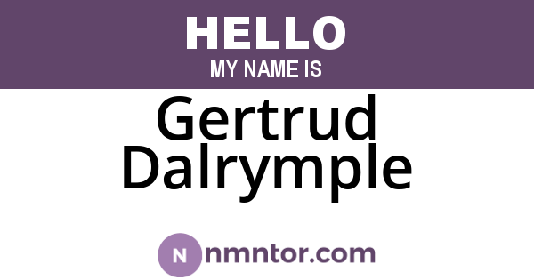 Gertrud Dalrymple