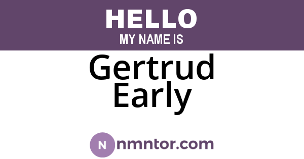 Gertrud Early