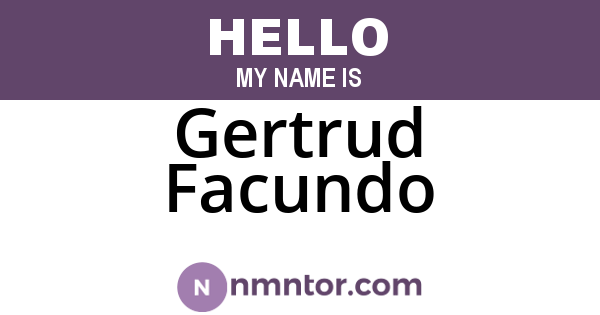 Gertrud Facundo