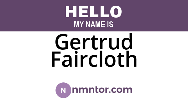 Gertrud Faircloth