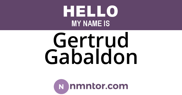 Gertrud Gabaldon