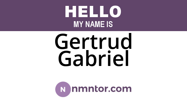 Gertrud Gabriel