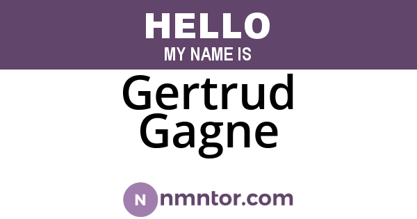 Gertrud Gagne