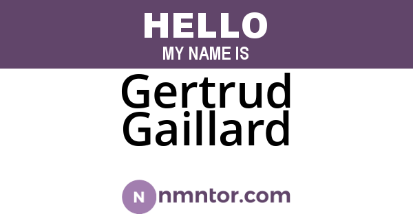 Gertrud Gaillard