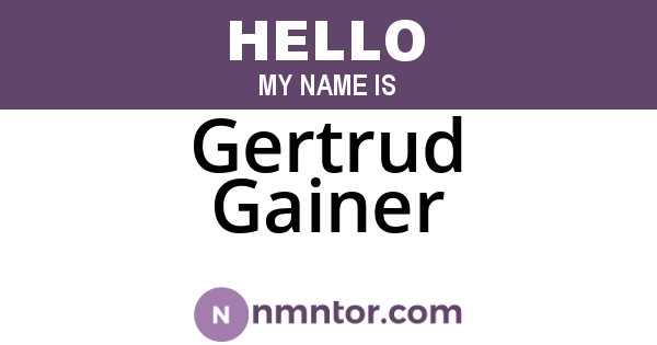 Gertrud Gainer
