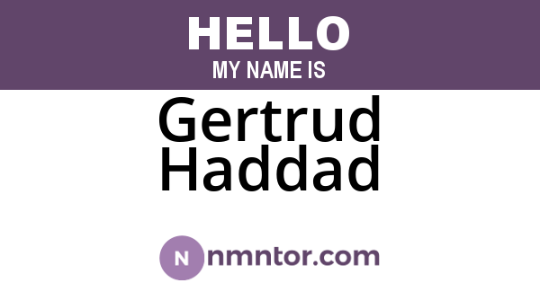 Gertrud Haddad