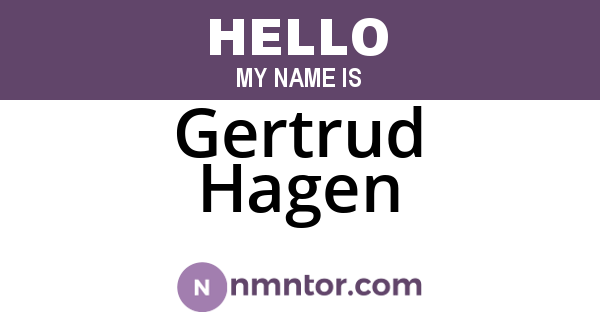 Gertrud Hagen