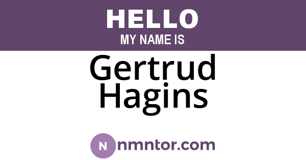 Gertrud Hagins