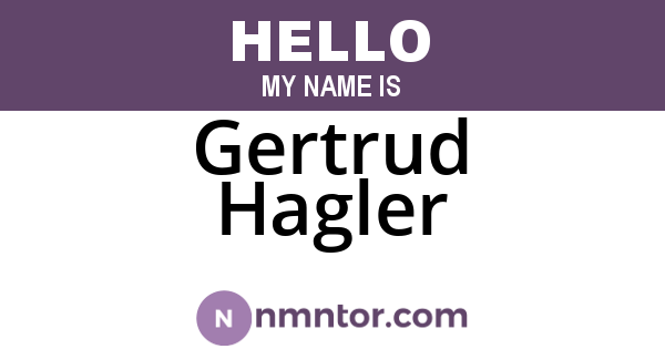 Gertrud Hagler