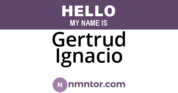 Gertrud Ignacio