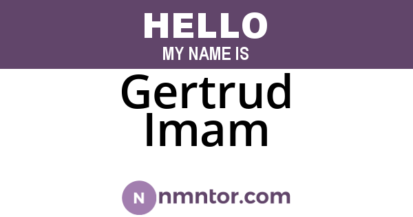 Gertrud Imam