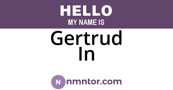 Gertrud In