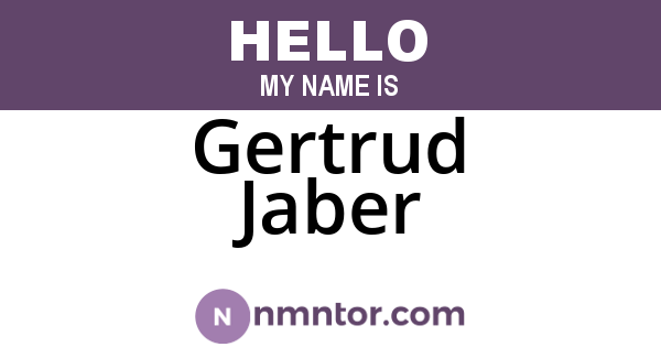 Gertrud Jaber