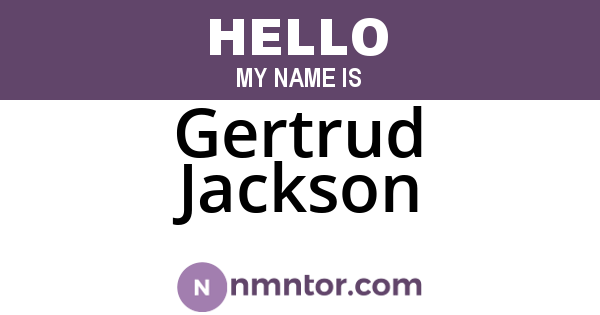 Gertrud Jackson