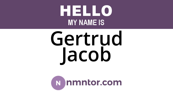 Gertrud Jacob