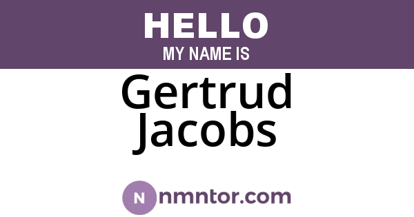 Gertrud Jacobs