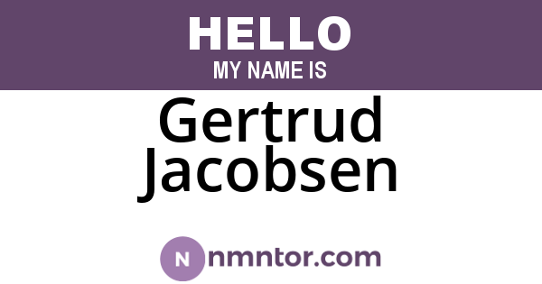 Gertrud Jacobsen