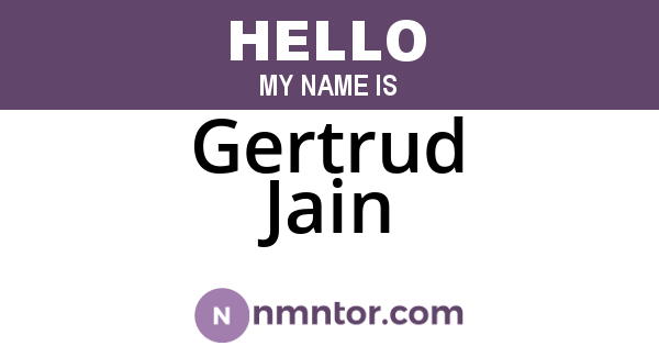 Gertrud Jain
