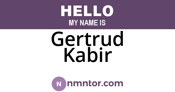 Gertrud Kabir