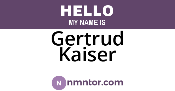 Gertrud Kaiser