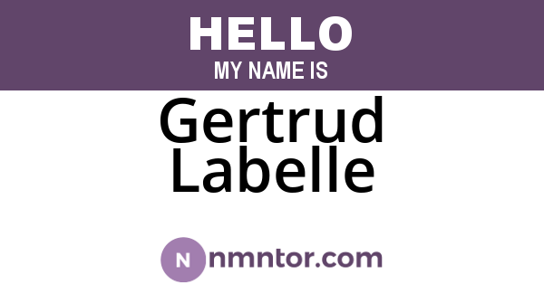 Gertrud Labelle