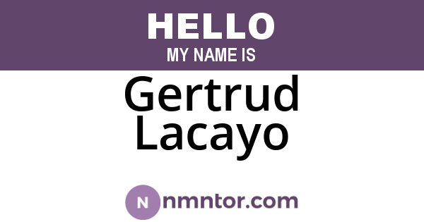 Gertrud Lacayo
