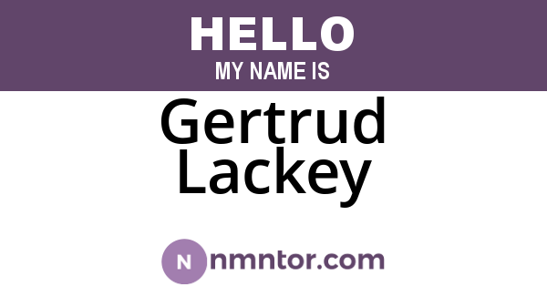 Gertrud Lackey