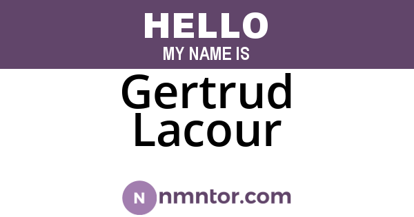 Gertrud Lacour