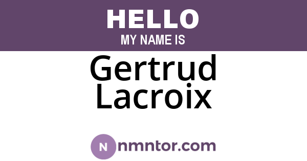 Gertrud Lacroix