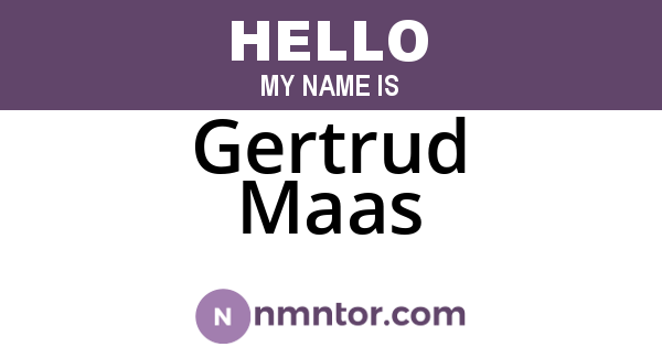 Gertrud Maas